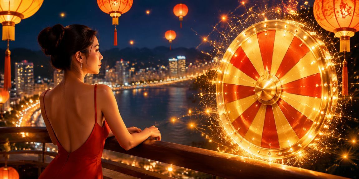 Người chơi tại Hội An tham gia quay số may mắn dưới ánh đèn lồng truyền thống lung linh